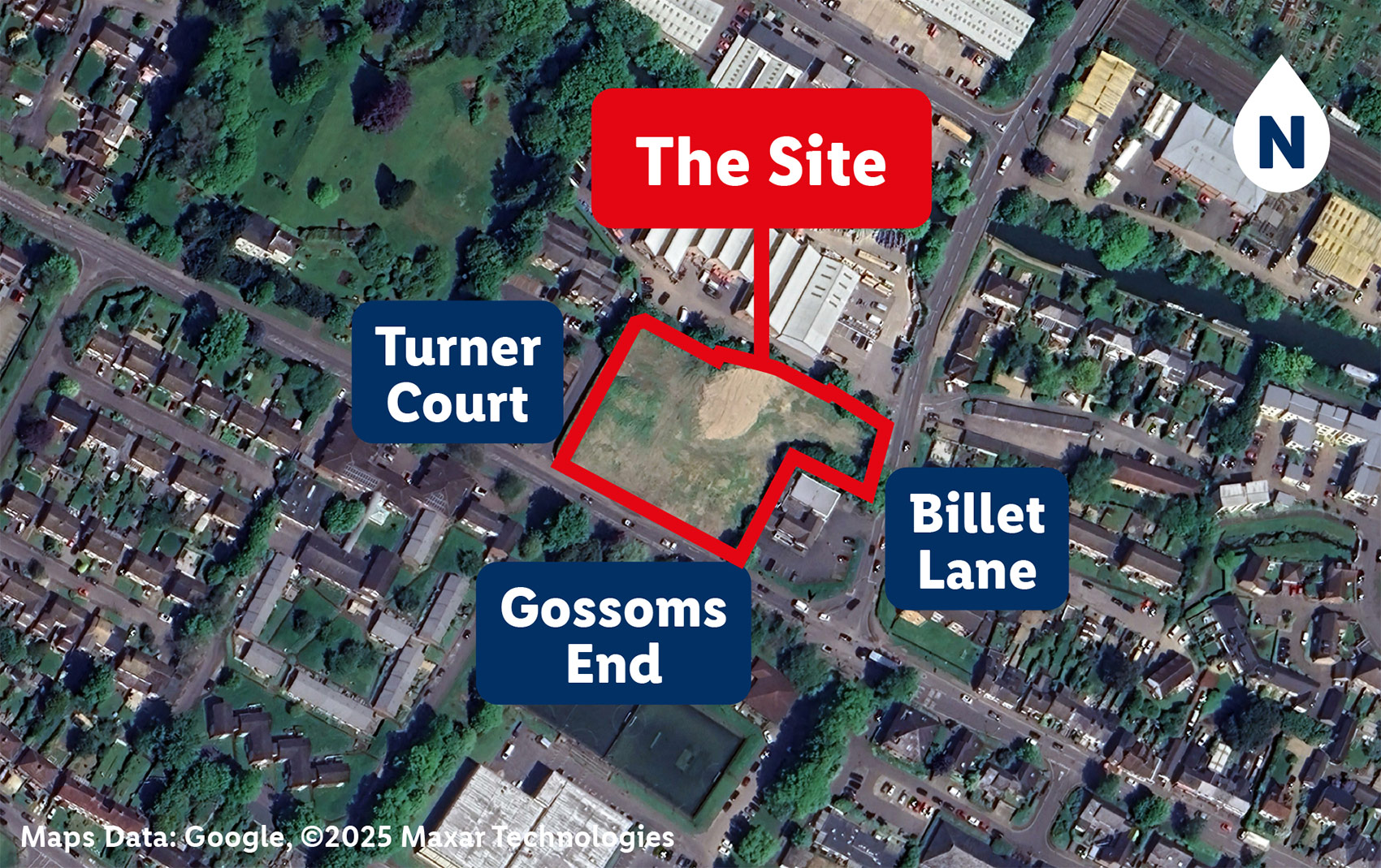aerial photograph of the site